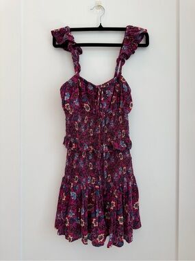 Happy Place Floral Sundress in Magenta and Blue